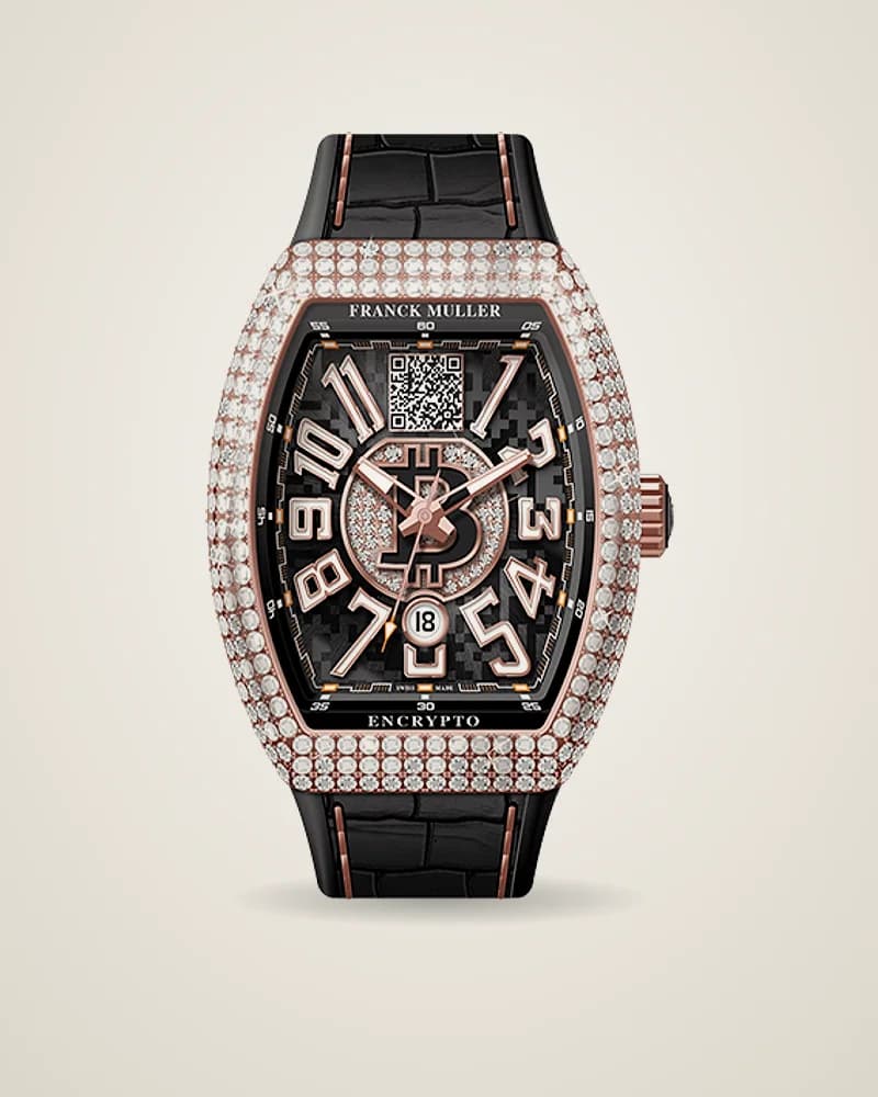 Franck Muller Vanguard Encrypto Oro rosa y diamantes